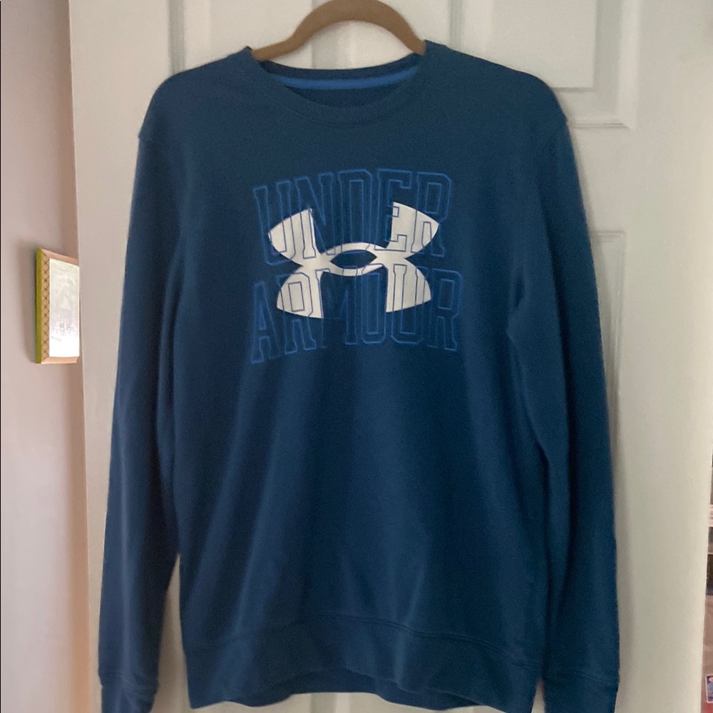 Under Armour Blue Crewneck Sweater with Iconic Logo